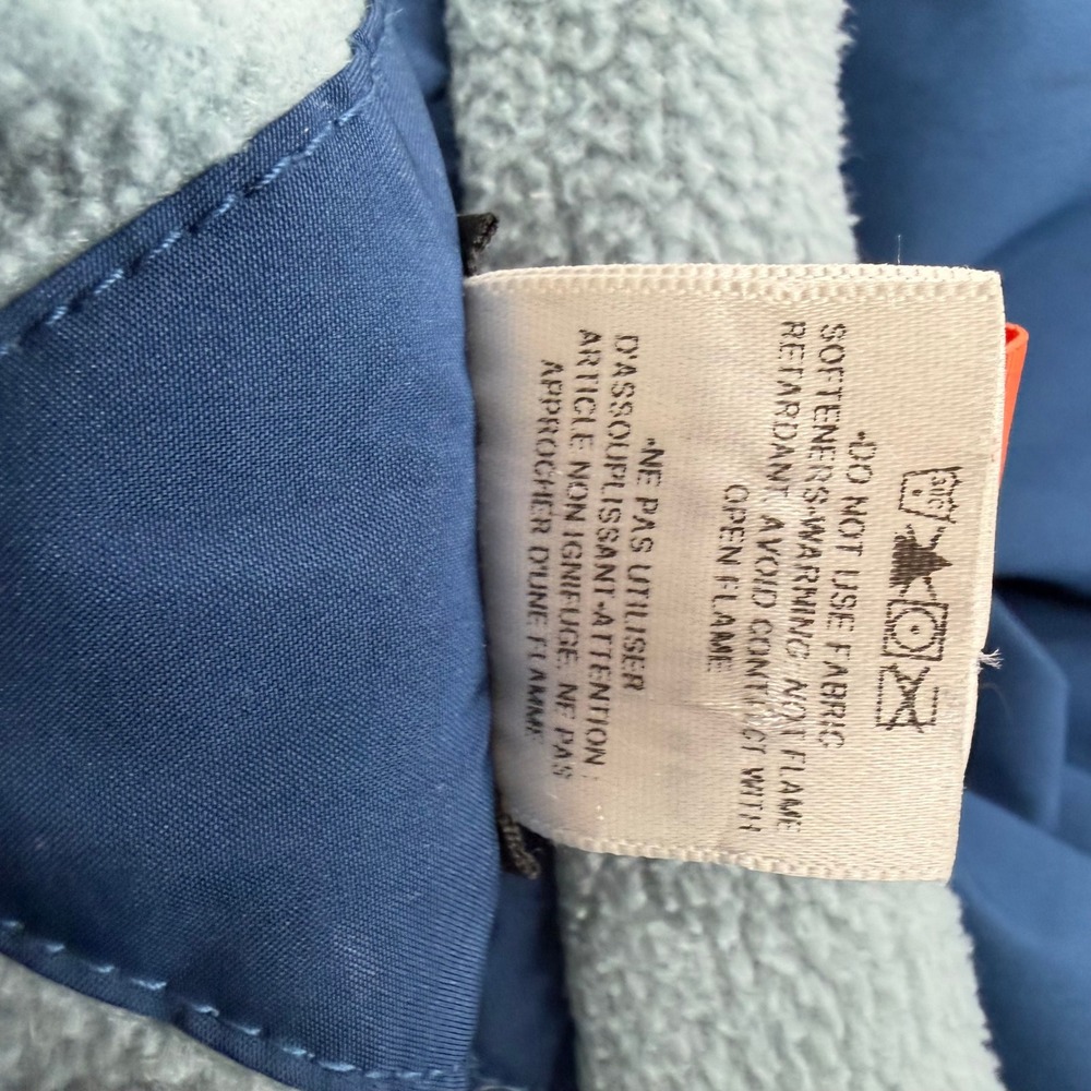 VTG Patagonia Mens Shelled Synchilla Jacket Navy Blue Fleece Lined Bomber M - Picture 3 of 10